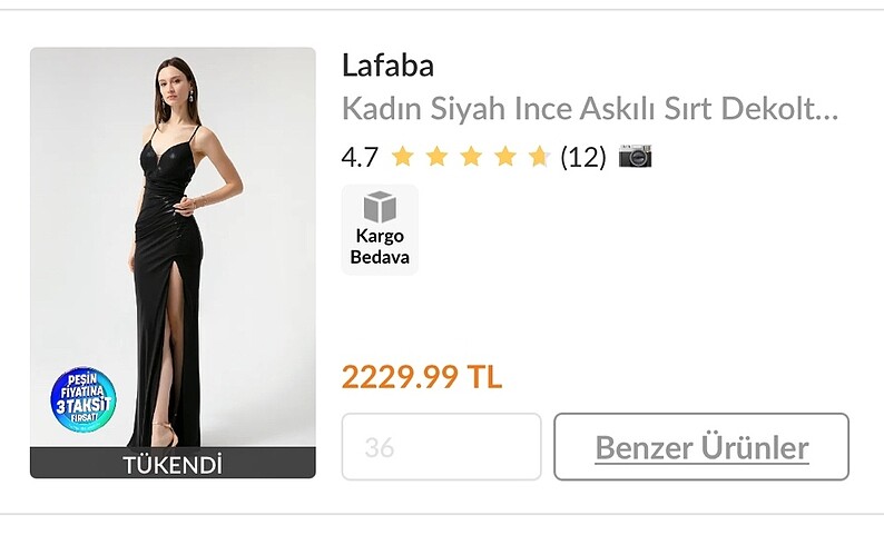 Diğer Lafaba parlak dekolteli abiye elbise