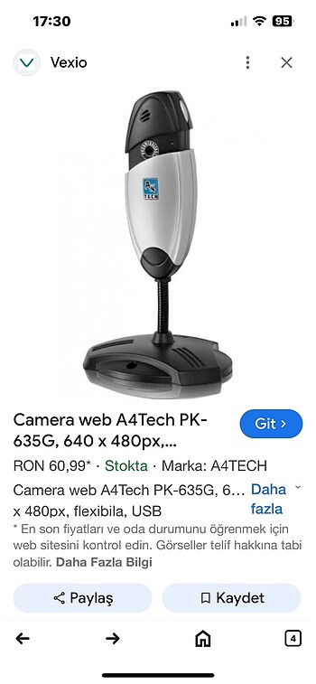 Real Techniques A4TECH PK-635G PC KAMERASI