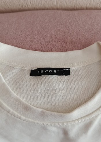 Beyaz Kadın Keten Sweatshirt - Görsel 2