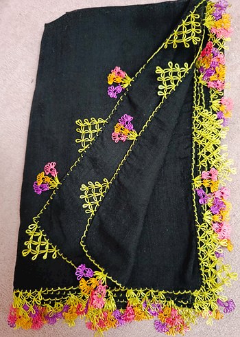 Boncuk İşlemeli Bohem Kadın yazma - Görsel 2