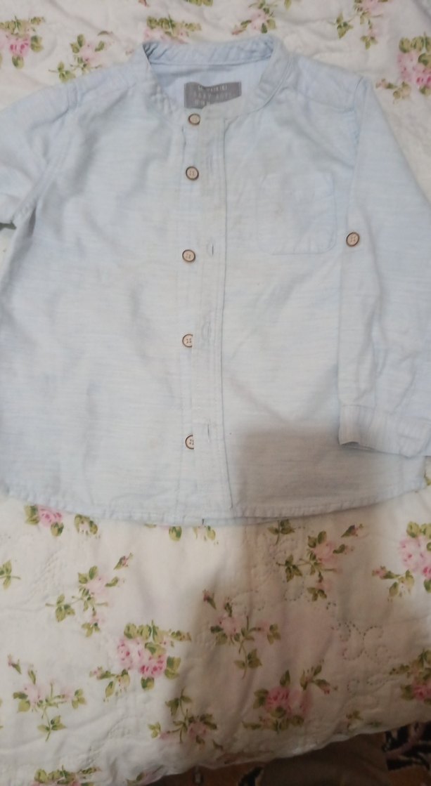 Erkek Çocuk Pamuklu Düğmeli Beyaz Gömlek - Görsel 2