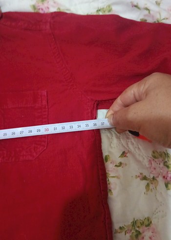 Kırmızı Erkek Çocuk Keten Gömlek - Görsel 3