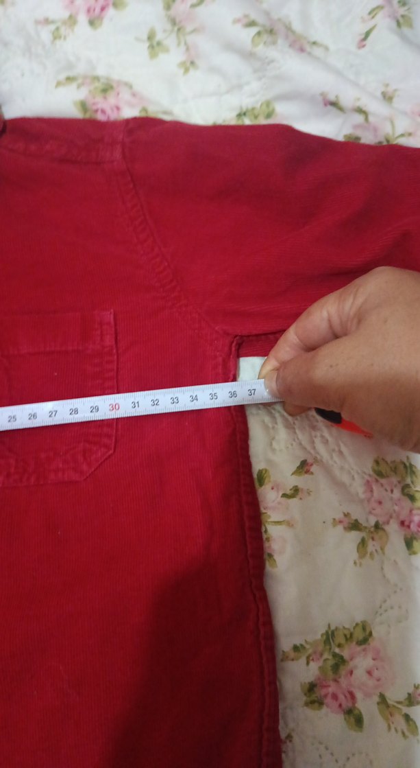 Kırmızı Erkek Çocuk Keten Gömlek - Görsel 3