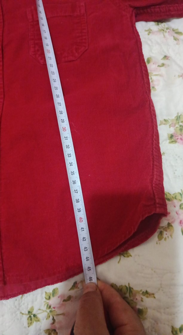 Kırmızı Erkek Çocuk Keten Gömlek - Görsel 4