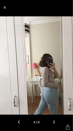 28 Beden mavi Renk Mom jean