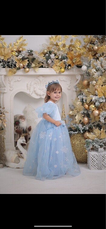 4 Yaş Beden Elsa Çocuk Elbise