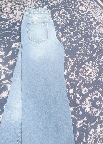 Kadın Mavi Tie-Dye Uzun Boy Jean - Görsel 2