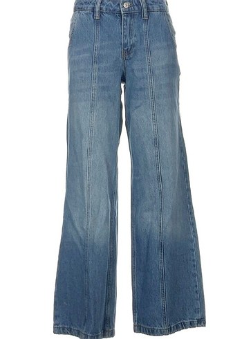 Kadın Mavi Tie-Dye Uzun Boy Jean - Görsel 3