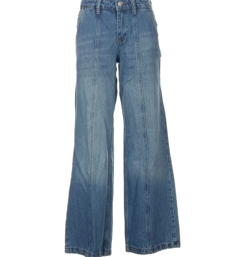 Kadın Mavi Tie-Dye Uzun Boy Jean - Görsel 3