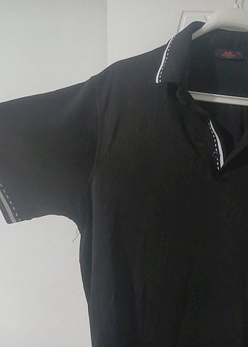 Düğmeli Siyah Erkek Polo Tişört - Görsel 5