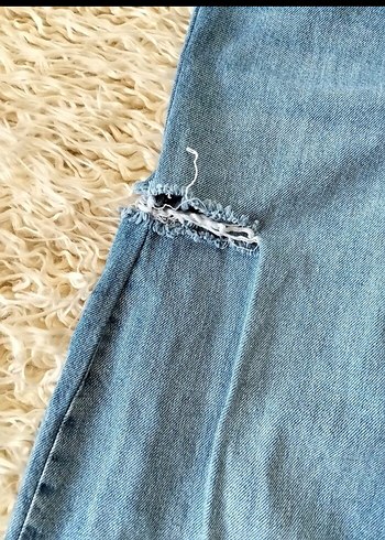 Bol Kesim Bohem Kadın Kot Pantolon - Görsel 3