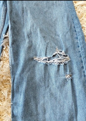 Bol Kesim Bohem Kadın Kot Pantolon - Görsel 4