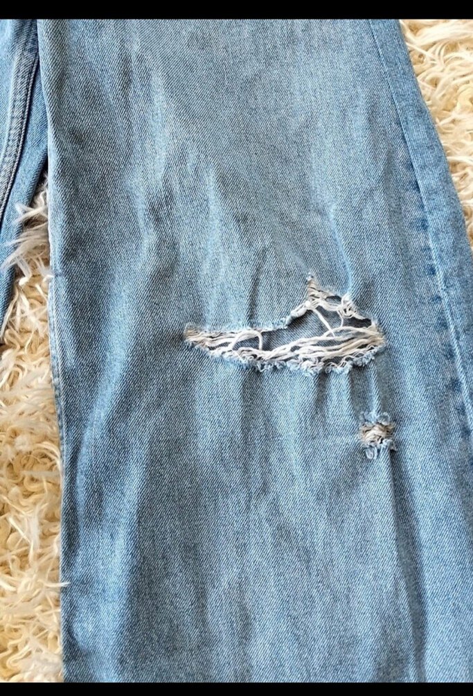 Bol Kesim Bohem Kadın Kot Pantolon - Görsel 4