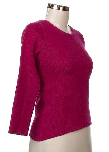 Pembe Örgü Kadın Kazak - Görsel 2