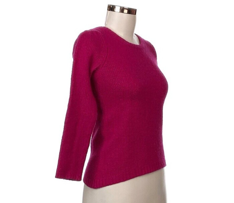 Pembe Örgü Kadın Kazak - Görsel 2