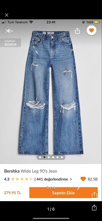 bershka 90s wide leg jean