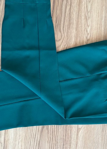 Türbe yeşili Kapüşonlu Fermuarlı tesettür alt üst takım - Görsel 5