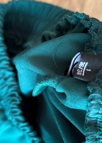 Türbe yeşili Kapüşonlu Fermuarlı tesettür alt üst takım - Görsel 6