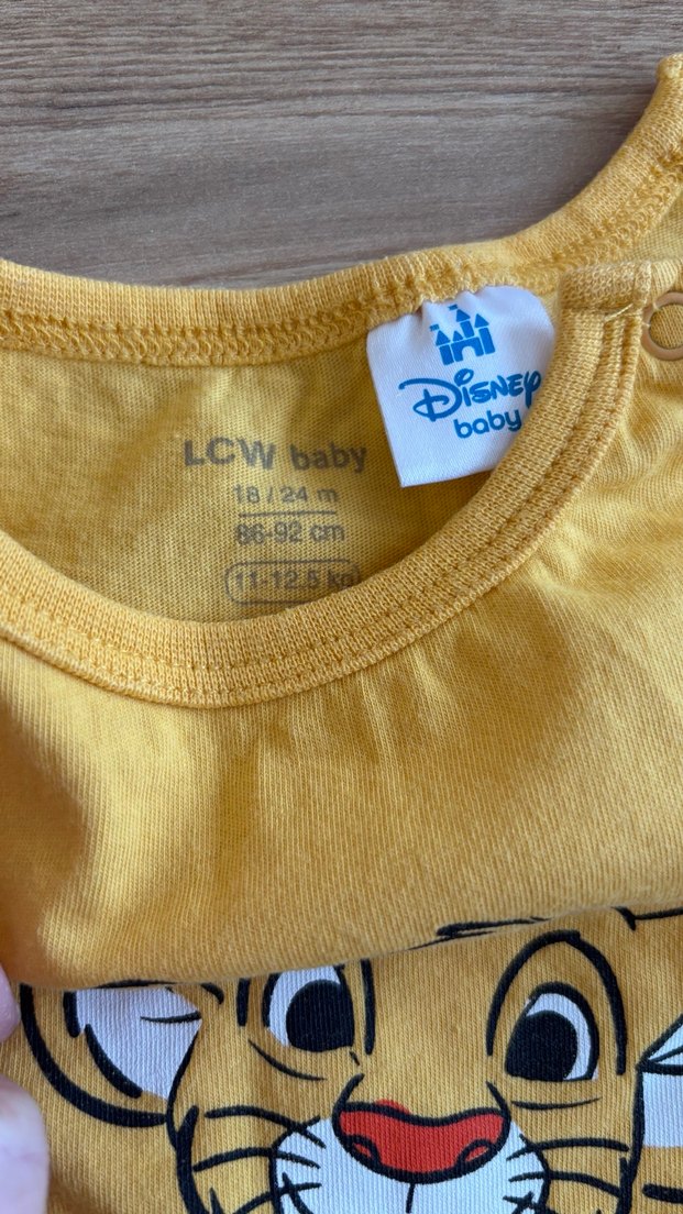 Sarı Kısa Kollu Pamuklu Bebek Tulum - Görsel 3