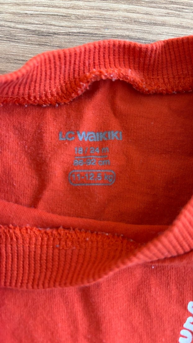 Erkek Kırmızı Kısa Kollu Pamuklu Tişört - Görsel 2