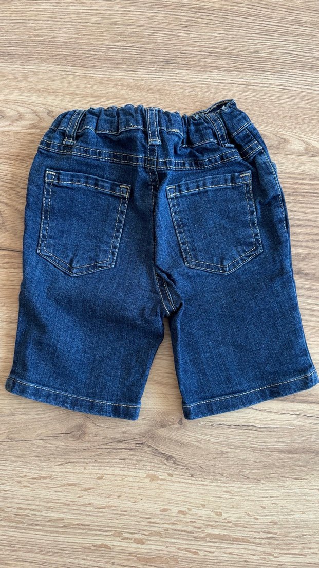 Düğmeli Mavi Erkek Kot Şort - Görsel 2