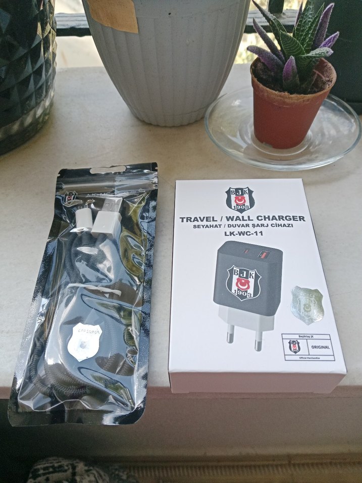 Beşiktaş Duvar Şarj Cihazı Gri - Görsel 2