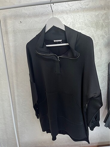 Fermuar detaylı scuba sweatshirt