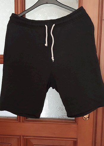 Siyah Pamuklu Rahat Kesim Erkek Şort - Görsel 2