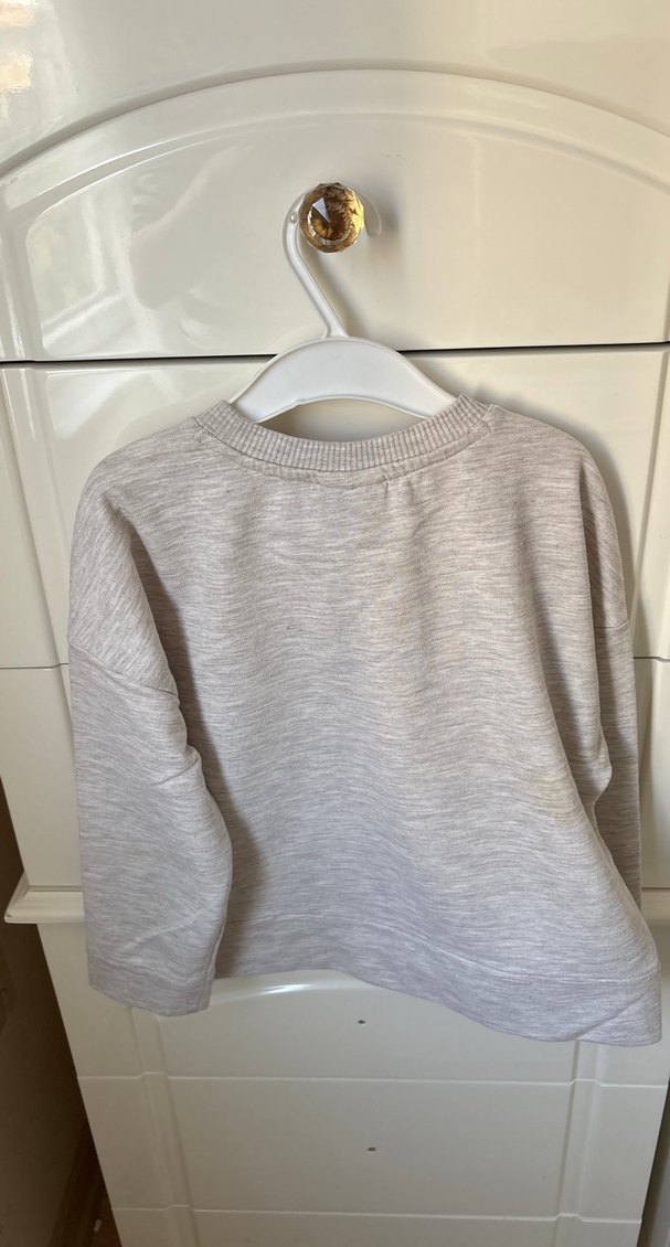 Gri kız Çocuk Uzun Kollu Sweatshirt - Görsel 3