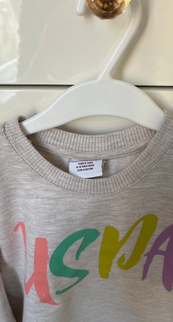 Gri kız Çocuk Uzun Kollu Sweatshirt - Görsel 2