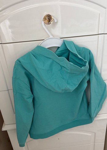 Turkuaz kız Çocuk Kapüşonlu Sweatshirt - Görsel 3