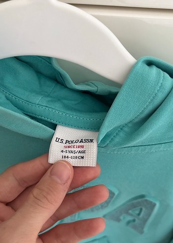 Turkuaz kız Çocuk Kapüşonlu Sweatshirt - Görsel 2