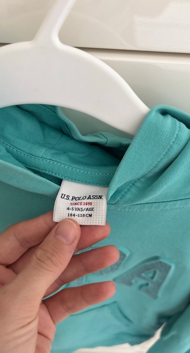 Turkuaz kız Çocuk Kapüşonlu Sweatshirt - Görsel 2