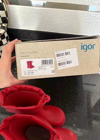 Kız Çocuk Kırmızı Igor Lastik Çizme - Görsel 6