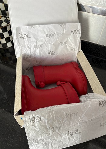 Kız Çocuk Kırmızı Igor Lastik Çizme - Görsel 5