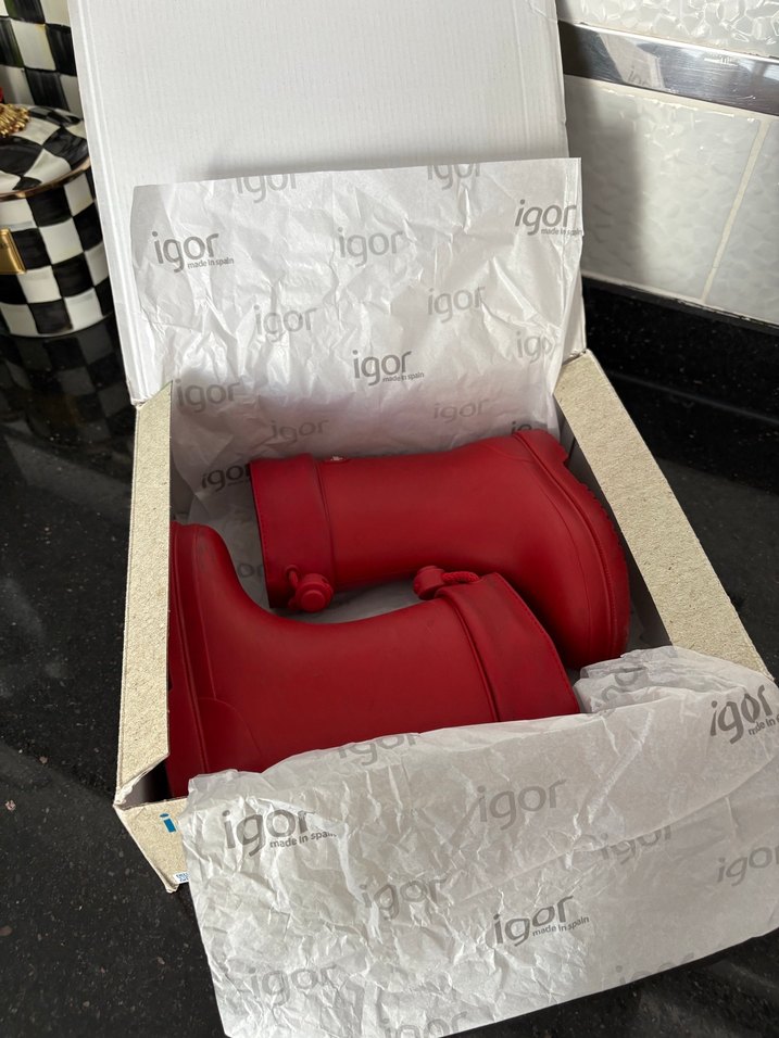 Kız Çocuk Kırmızı Igor Lastik Çizme - Görsel 5