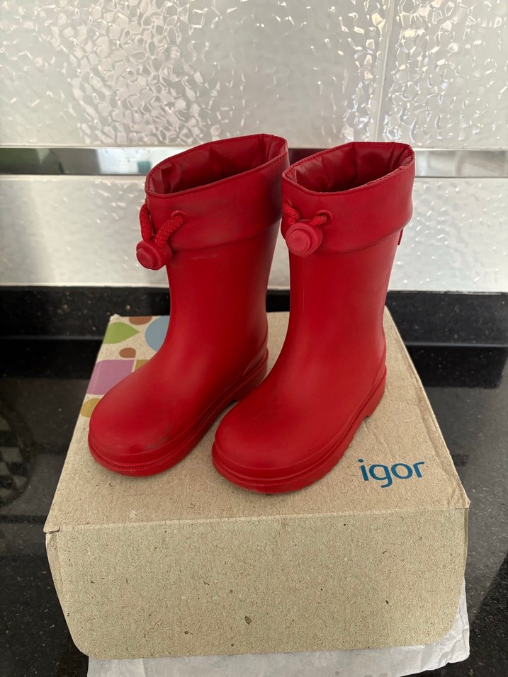 Kız Çocuk Kırmızı Igor Lastik Çizme - Görsel 3