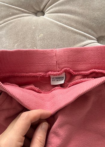 Kızlar için Rahat Pembe Eşofman Altı - Görsel 2