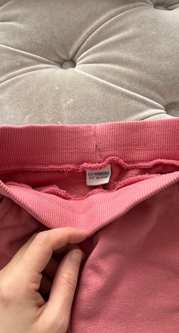 Kızlar için Rahat Pembe Eşofman Altı - Görsel 2