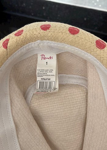 Renkli Puantiyeli Fırfırlı Bej çocuk Şapka - Görsel 2