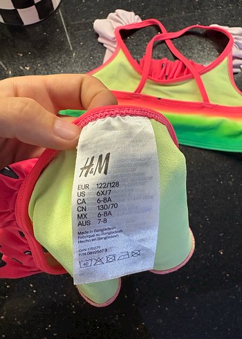 Kız Çocuk Pop Art Desenli Fırfırlı Bikini - Görsel 3