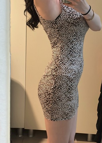 Leopar Desenli Elbise - Görsel 2