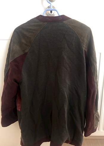 Bordo Bağcıklı Bohem Kadın Süet Ceket - Görsel 3