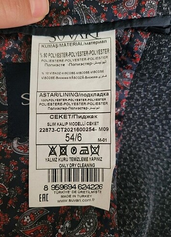 54 Beden lacivert Renk Süvari ceket