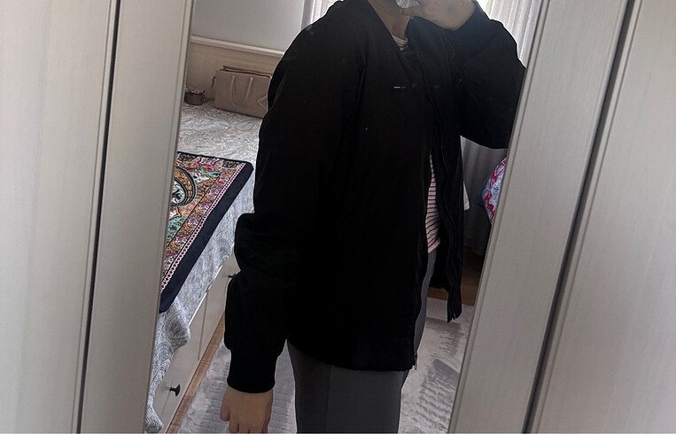 l Beden Siyah bomber ceket
