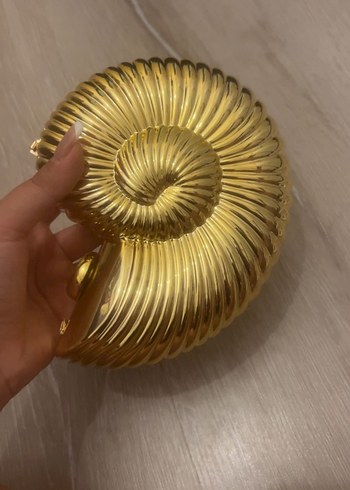 deniz kabuğu gold canta