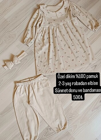 Kız çocuk tesettür elbise robalı elbise