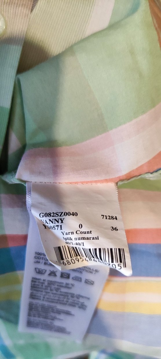 Pastel Çok Renkli Uzun Kollu Düğmeli Gömlek - Görsel 4