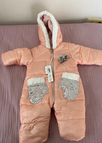 Pembe Kürklü Bebek Kız Tulumu