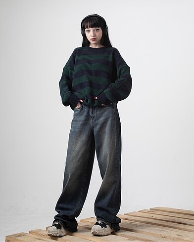 l Beden baggy eskitme pantolon
